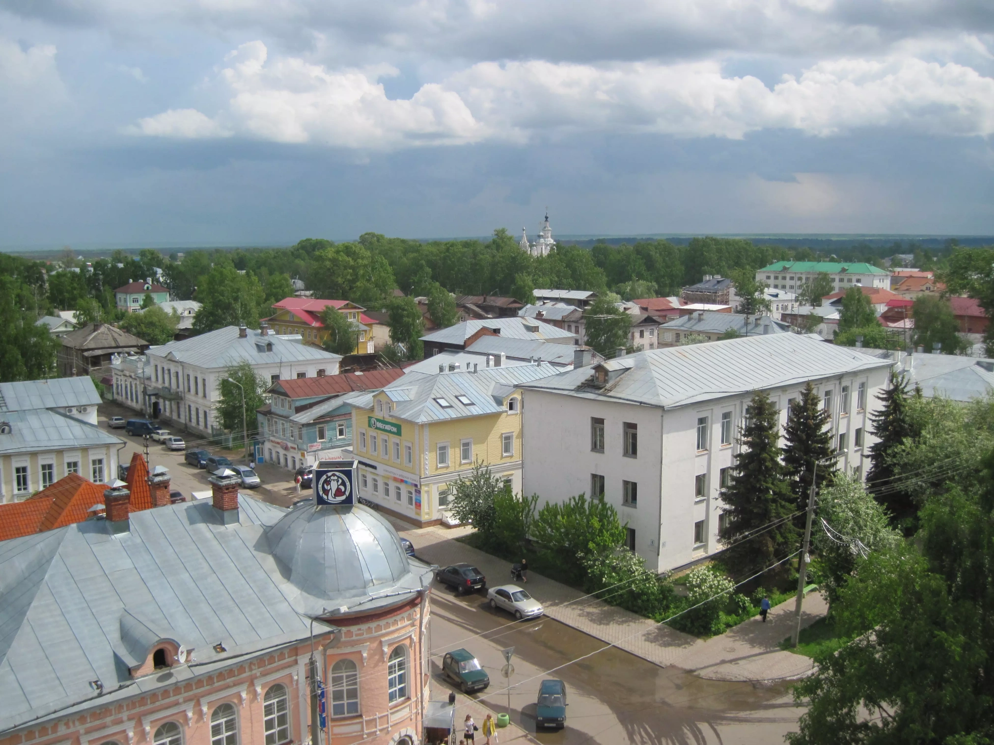 Вид сверху на Великий Устюг 